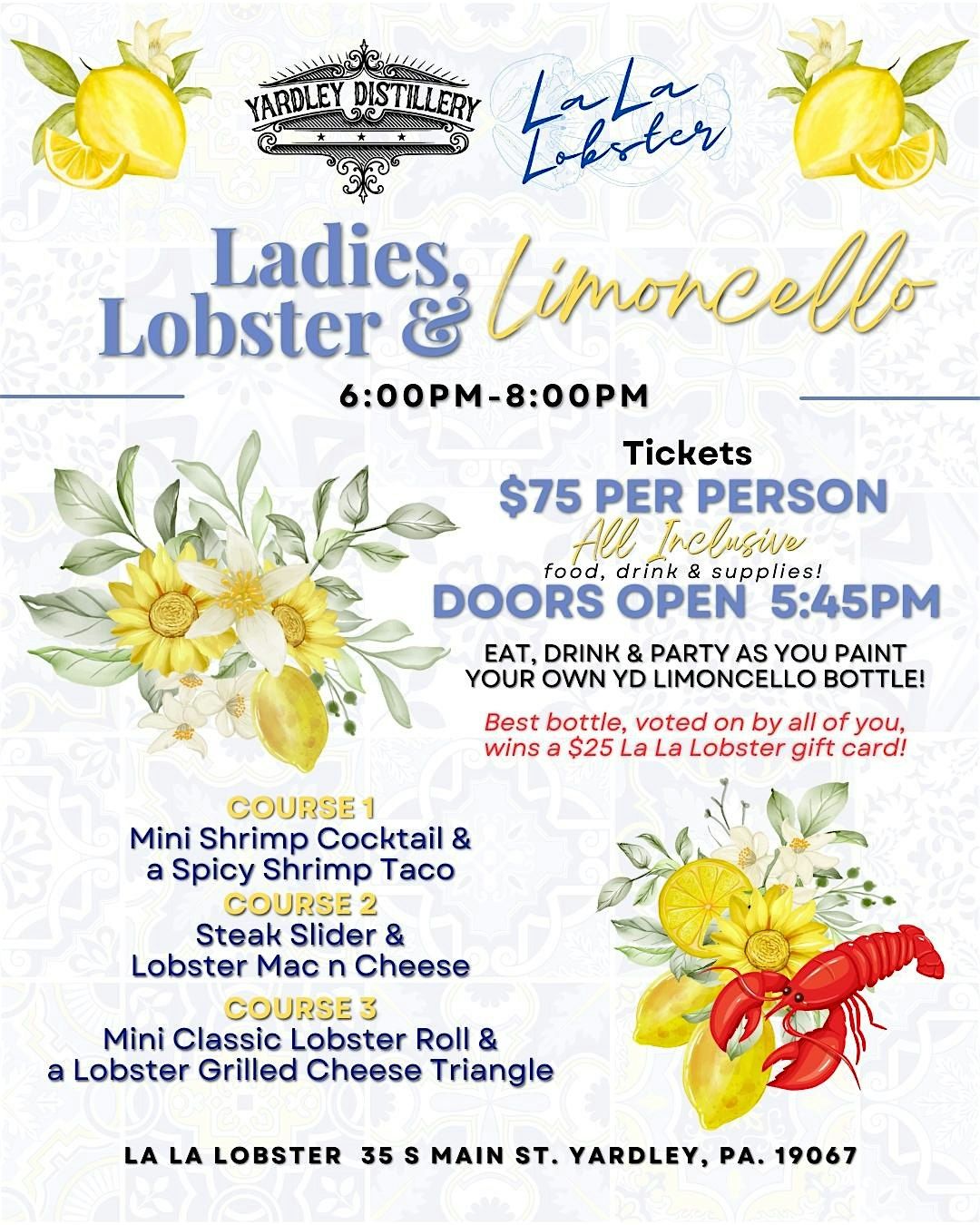 Ladies, Lobster & Limoncello, 20 October | Event in Yardley | AllEvents