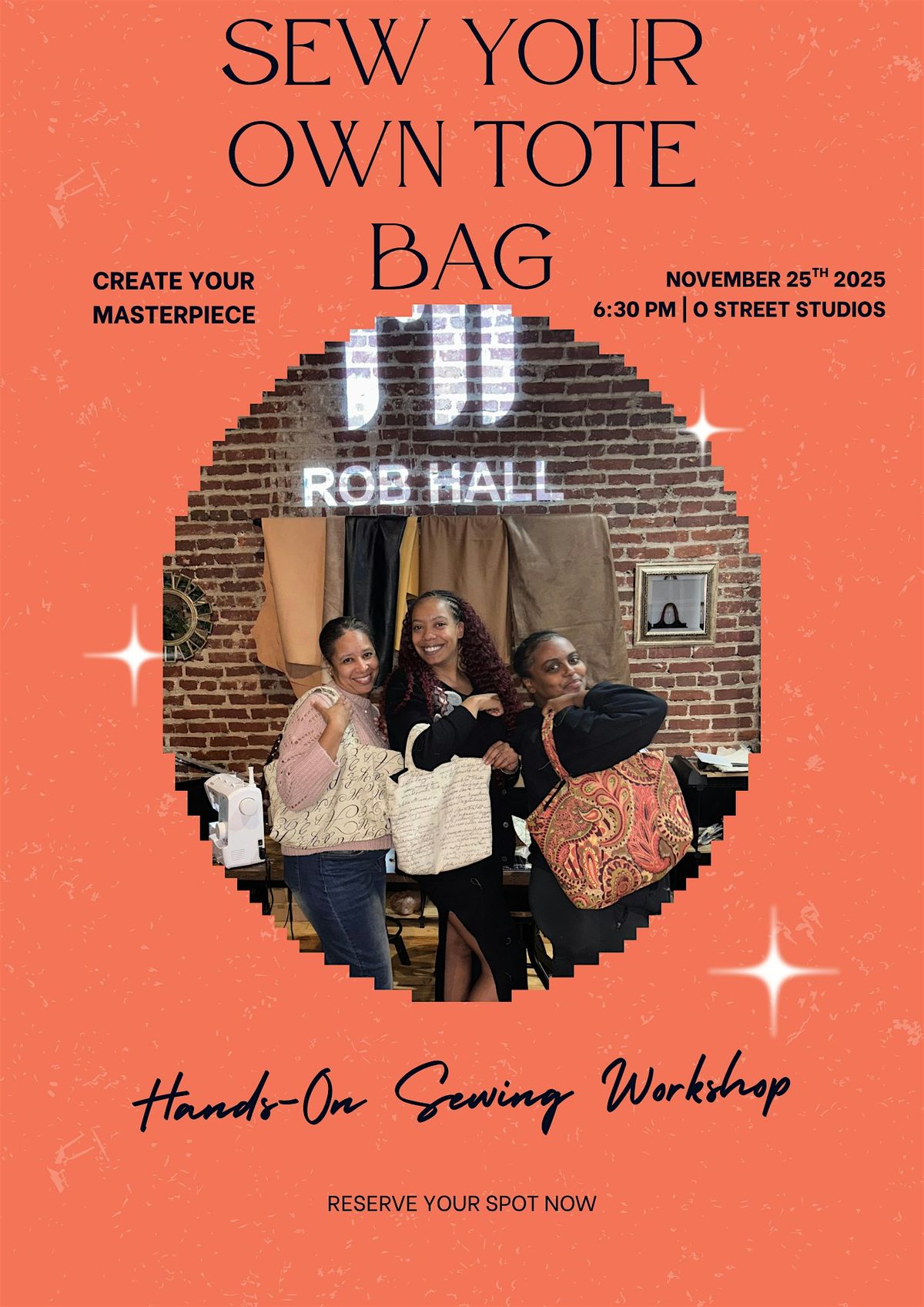 Sew Your Own Tote Bag In DC: 2-Hour Hands-On Sewing Workshop, 25 November | Event in Washington | AllEvents