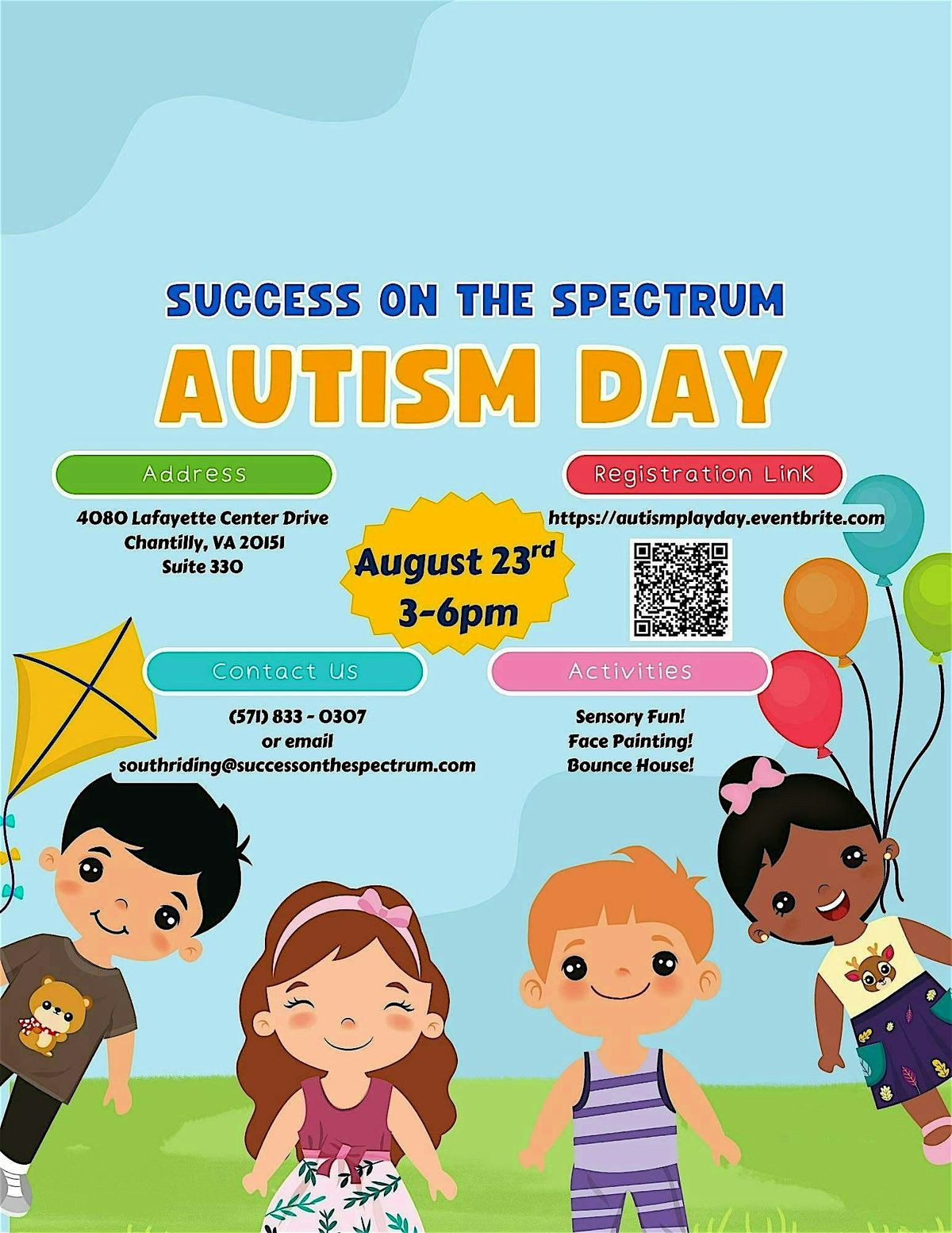 Success on the Spectrum - Autism Play Day, 23 August | Event in Chantilly | AllEvents