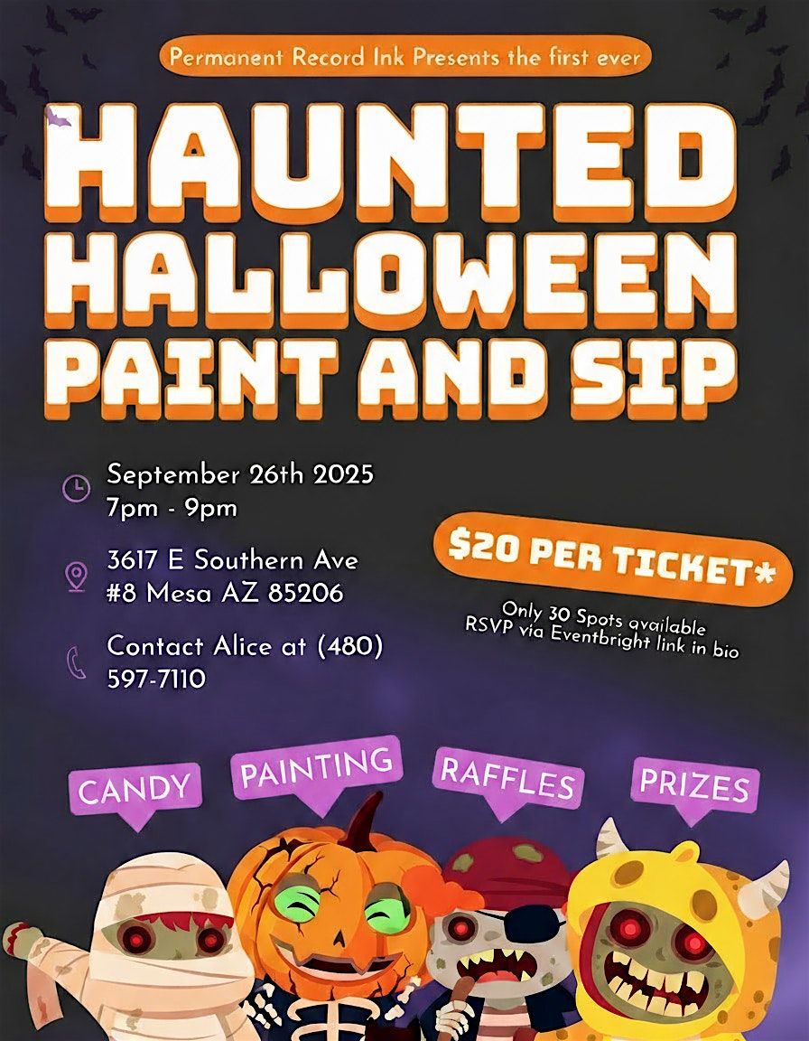 Haunted Halloween Paint and Sip, 26 September | Event in Mesa | AllEvents