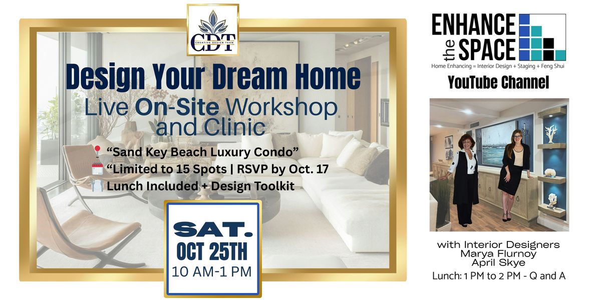 Enhance the Space: Home & Condo Interior Design Workshop (On-Site), 25 October | Event in Clearwater | AllEvents