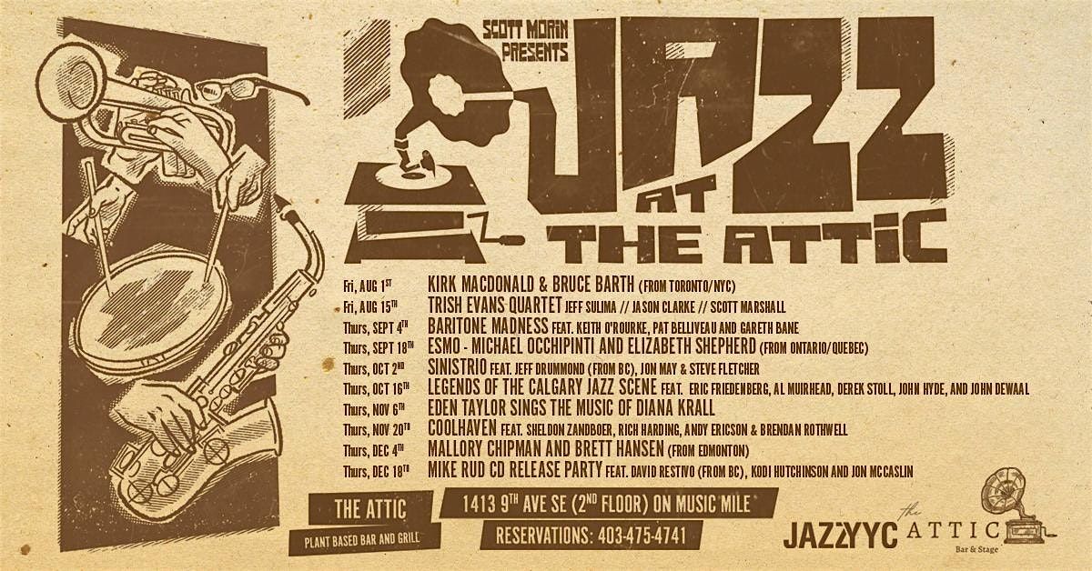 Sinistrio Feat. Jeff Drummond, Jon May, and Steve Fletcher, 2 October | Event in Calgary | AllEvents