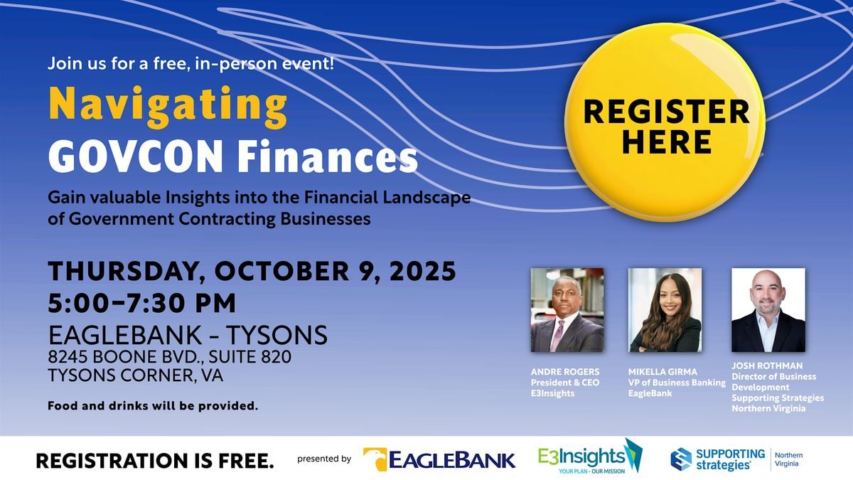 Navigating GovCon Finances, 9 October | Event in Tysons | AllEvents