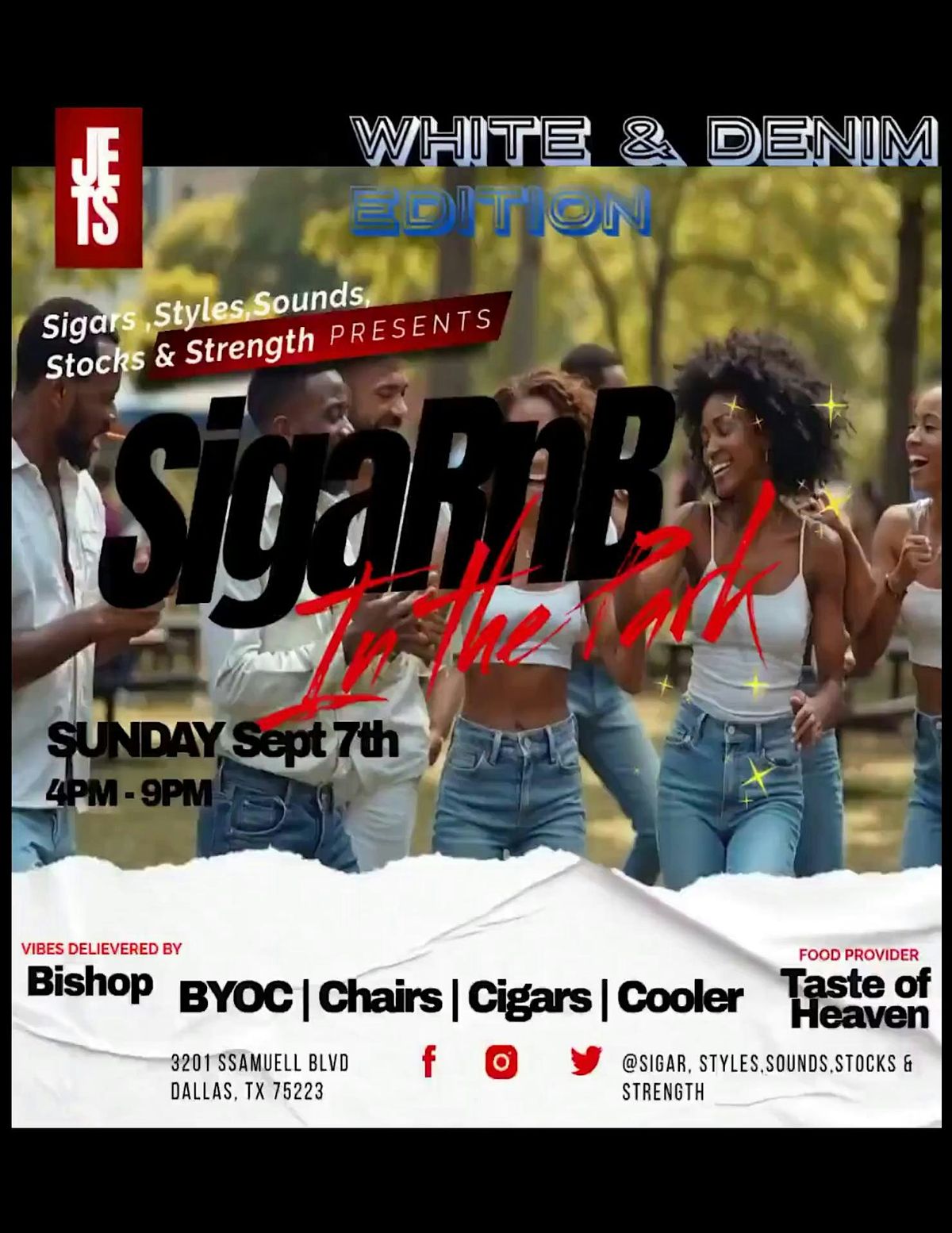 SigaRnB in the Park - White & Denim Edition, 7 September | Event in Dallas | AllEvents