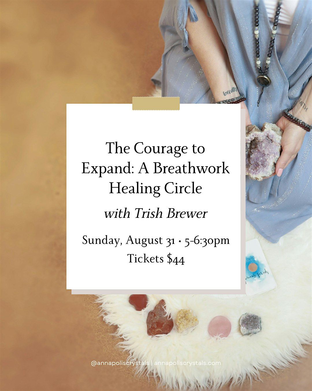 The Courage to Expand - a Breathwork Healing Circle, 31 August | Event in Annapolis | AllEvents