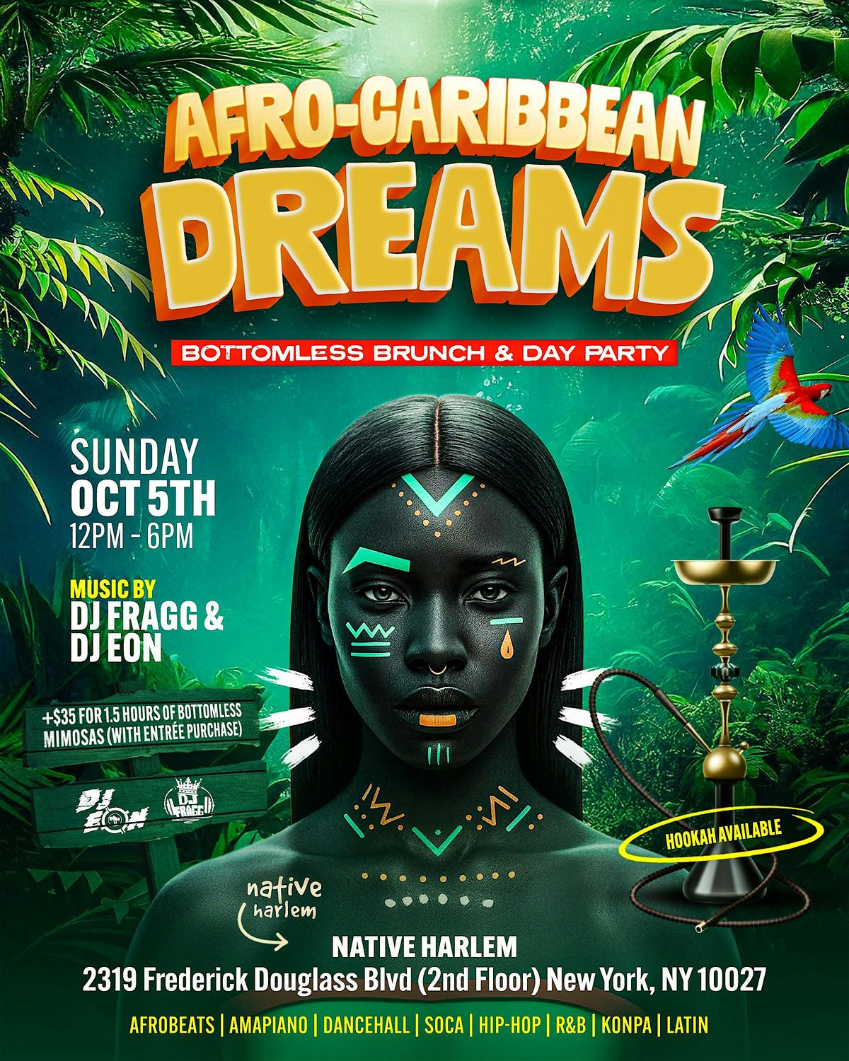 Afro-Caribbean Dreams - Bottomless Brunch & Day Party | Event in New York | AllEvents