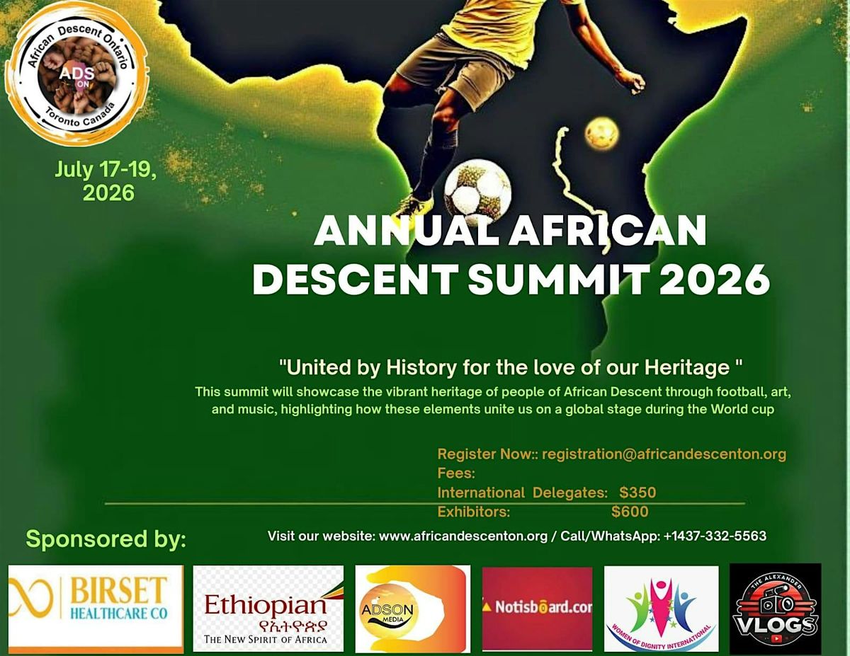 African Descent Summit 2026, 17 July | Event in Toronto | AllEvents