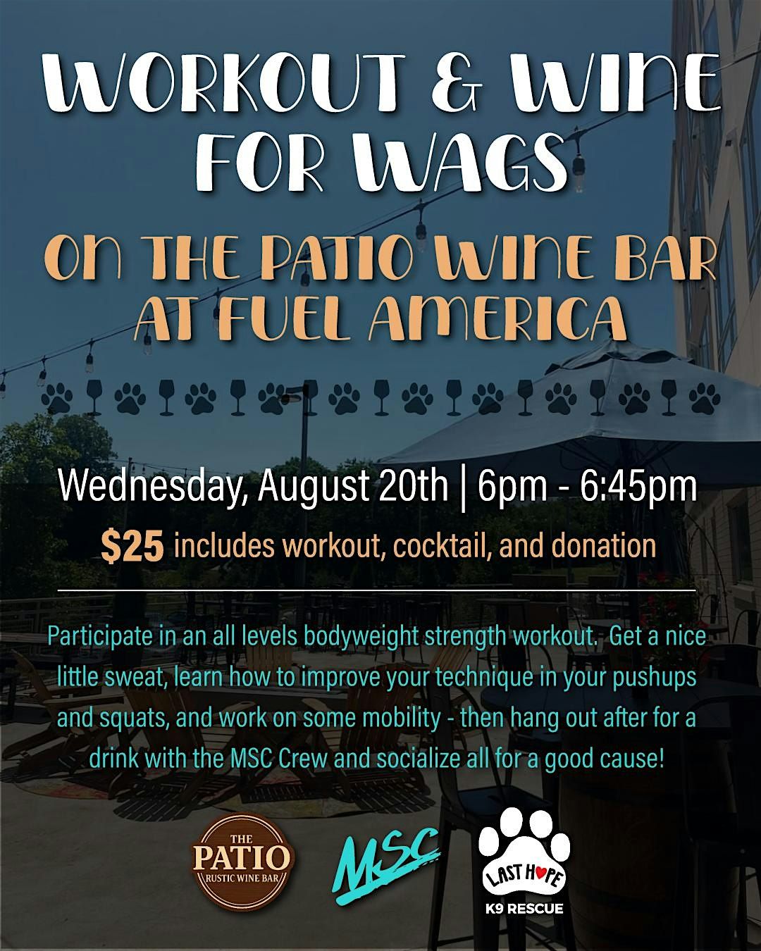 WORKOUT & WINE FOR WAGS, 20 August | Event in Weymouth | AllEvents