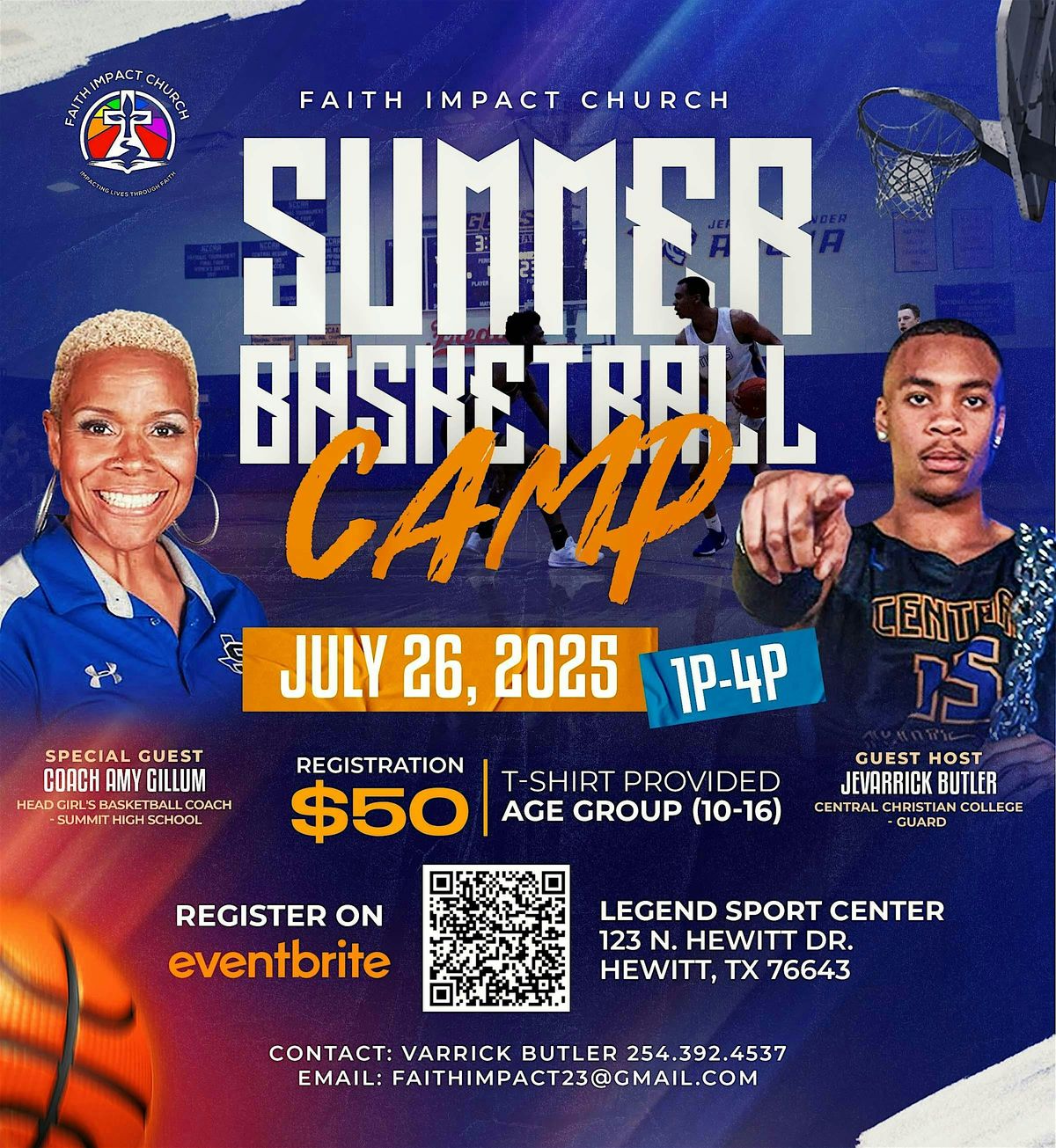 Faith Impact Church  Basketball Camp, 26 July | Event in Hewitt | AllEvents