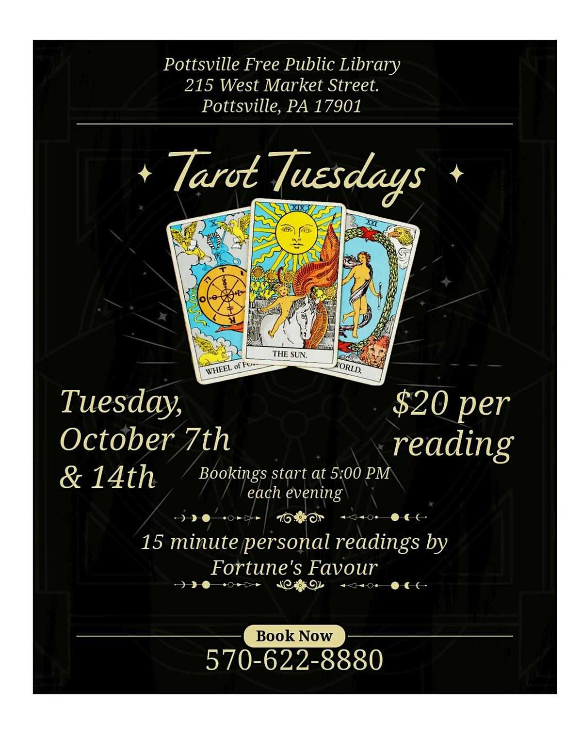 Tarot Tuesdays, 14 October | Event in Pottsville | AllEvents