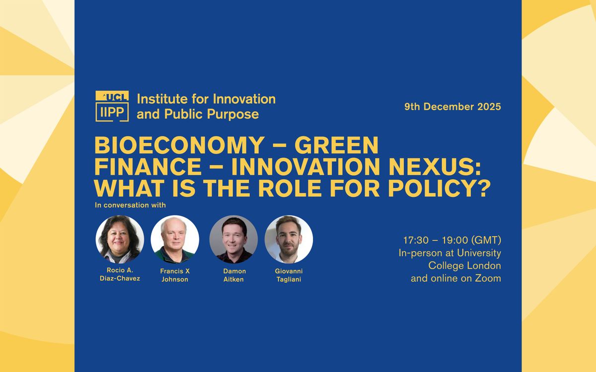 Bioeconomy-Green Finance-Innovation nexus: what is the role for policy?, 9 December | Event in London | AllEvents