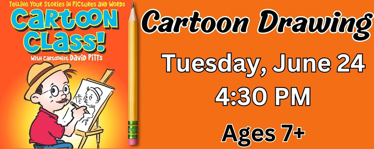Cartooning Workshop with Mr. Pitts (Ages 7+), 24 June | Event in Austin | AllEvents