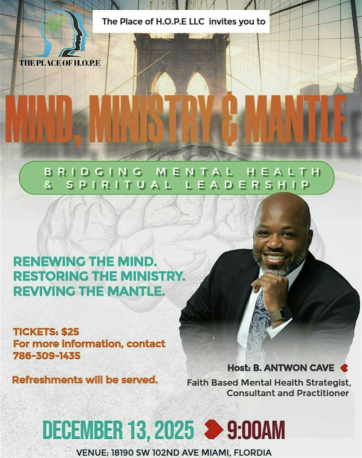 Mind, Ministry and Mantle, 13 December | Event in Miami | AllEvents