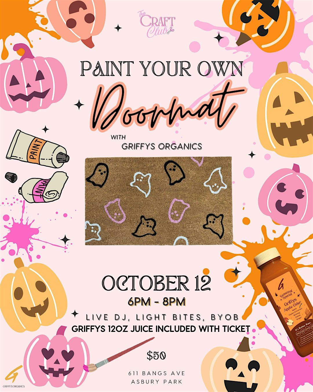 Paint your own doormat with The Craft Club NJ, 12 October | Event in Asbury Park | AllEvents