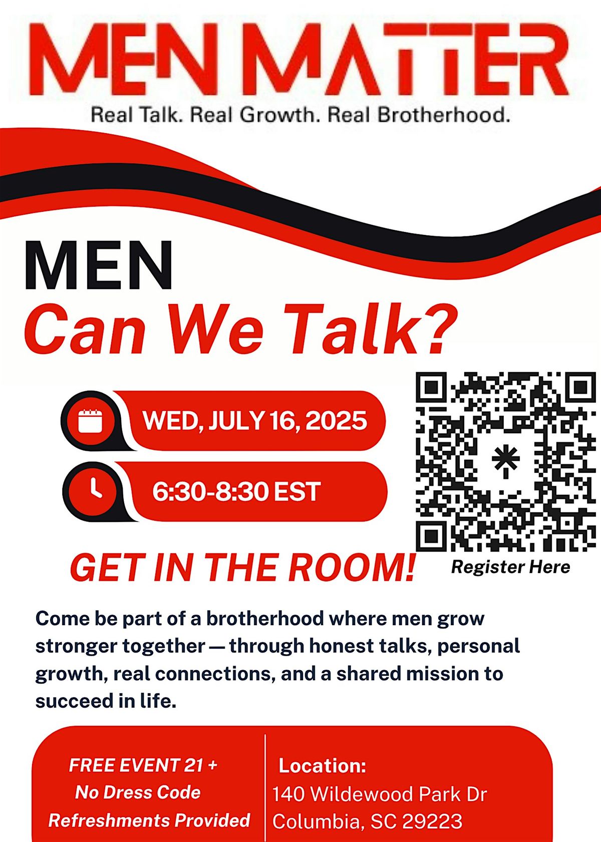 "MEN MATTER!" Networking Event LIVE in Person, 16 July | Event in Columbia | AllEvents