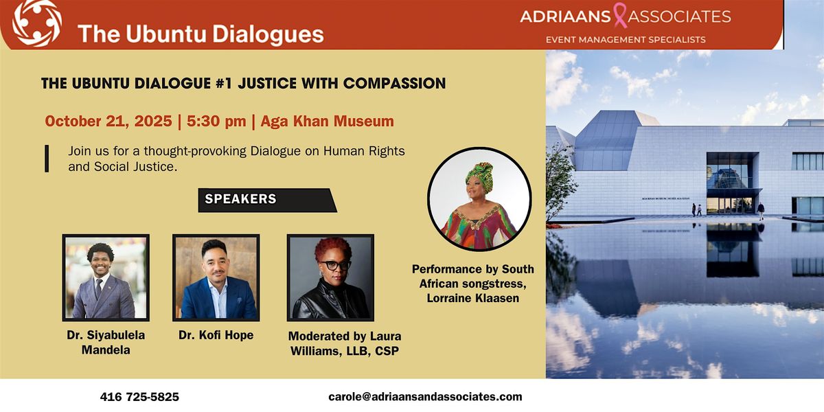 The Ubuntu Dialogues: #1 Justice with Compassion, 21 October | Event in Toronto | AllEvents
