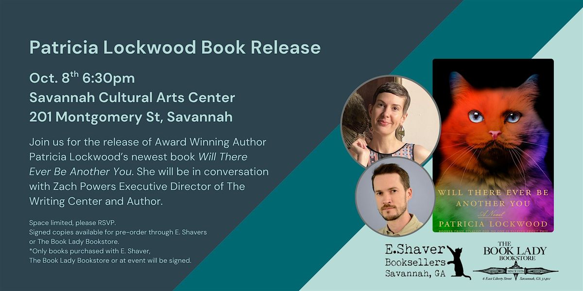Patricia Lockwood Book Release, 8 October | Event in Savannah | AllEvents