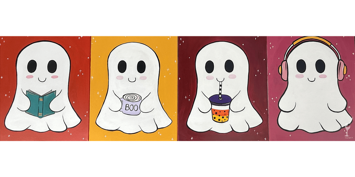 Fun Ghosts - Paint and Sip in Houston | Classpop!™, 7 August | Event in Baytown | AllEvents