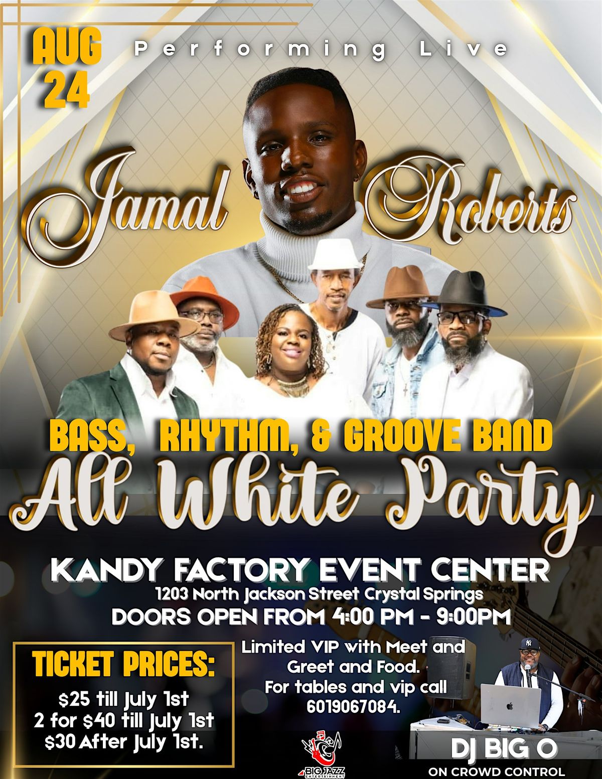 Jamal Roberts, 24 August | Event in Crystal Springs | AllEvents