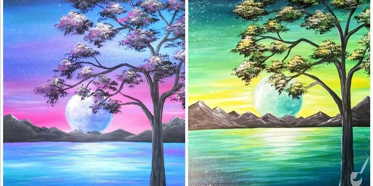 Moonlit Tranquil Lake - Paint and Sip by Classpop!™, 26 June | Event in San Antonio | AllEvents
