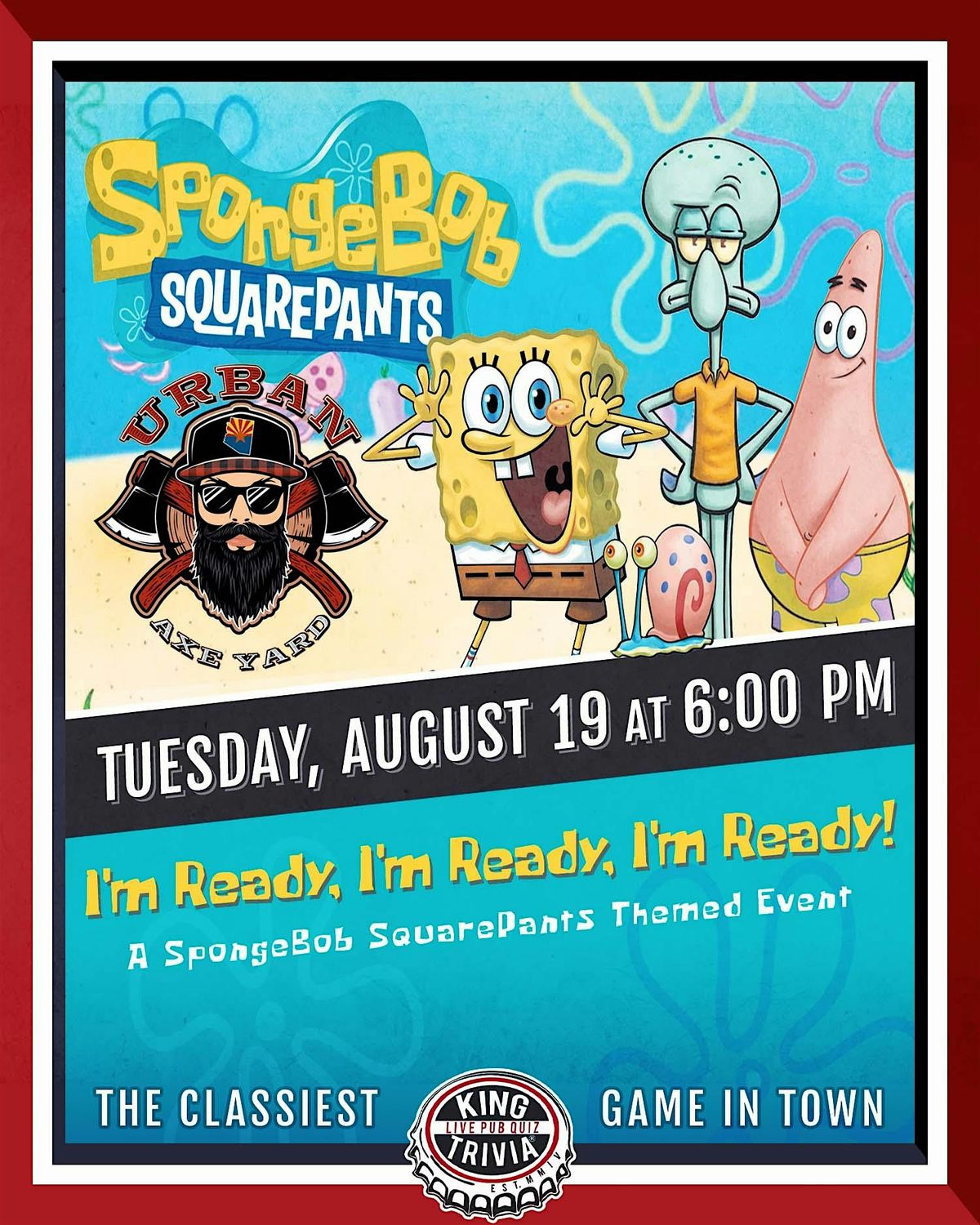 Spongebob Trivia Night at Urban Axe Yard, 19 August | Event in Sierra Vista | AllEvents