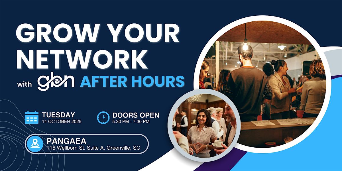 GBN After Hours - October 2025 - Business Networking, 14 October | Event in Greenville | AllEvents