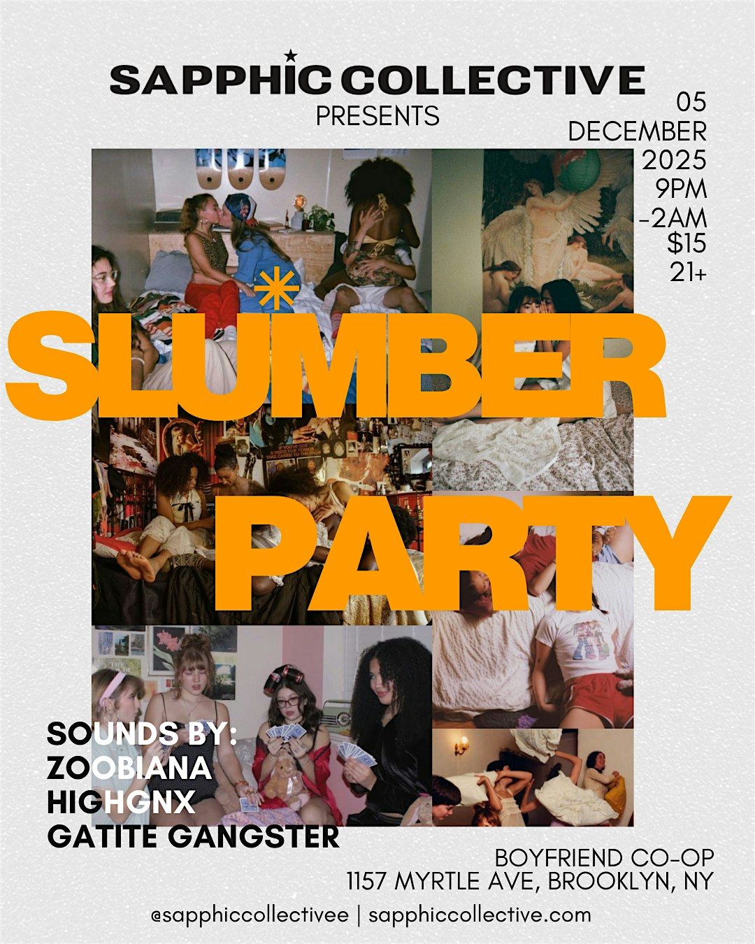 Slumber Party, 5 December | Event in Brooklyn | AllEvents