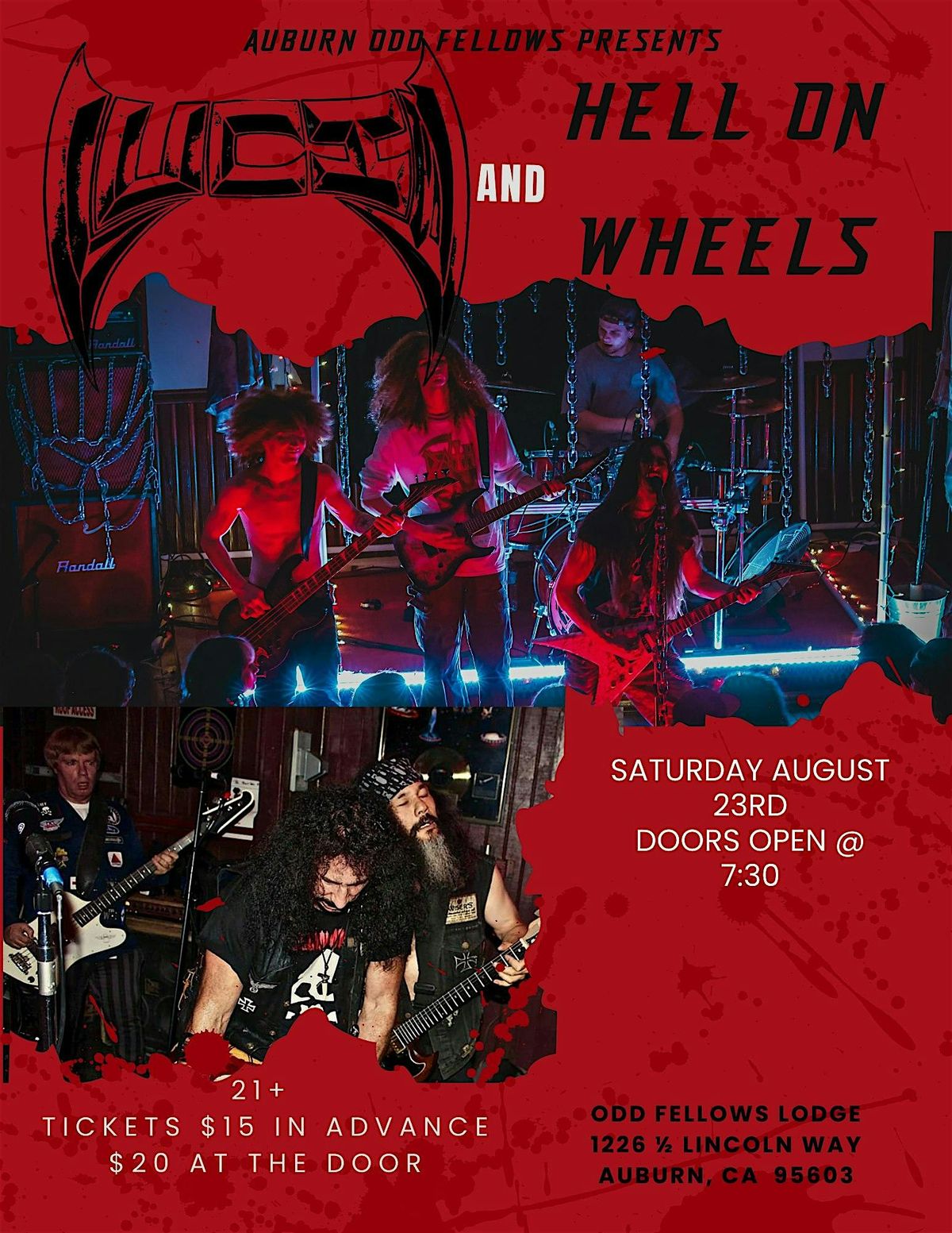 Auburn Odd Fellows Presents LUCID and HELL ON WHEELS, 23 August | Event in Auburn | AllEvents
