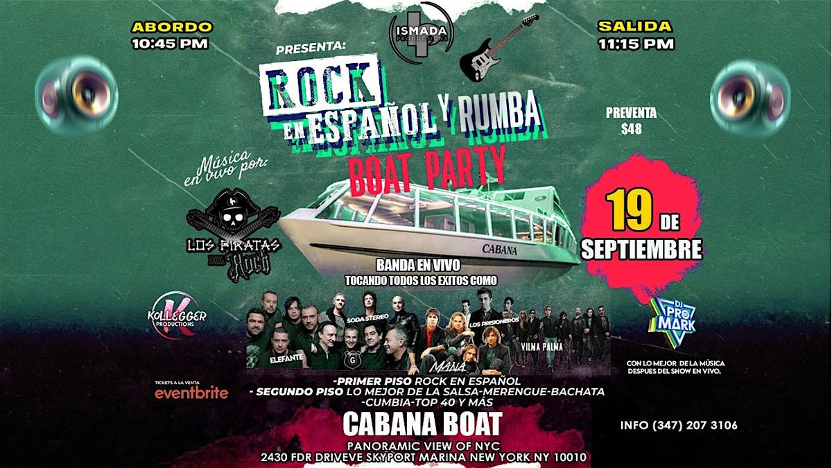 Rock en Espanol y Rumba Boat Party, 19 September | Event in New York | AllEvents
