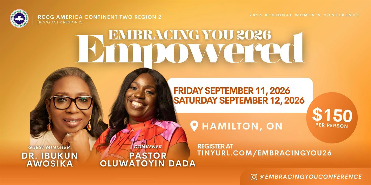 Embracing You (EY) Conference 2026, 11 September | Event in Hamilton | AllEvents