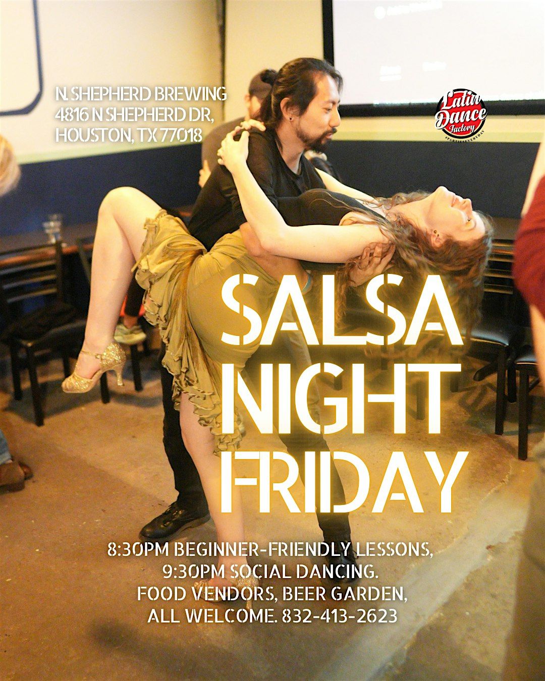 Salsa Night in the Heights! Lessons & Party at North Shepherd Brewing 06/27, 27 June | Event in Houston