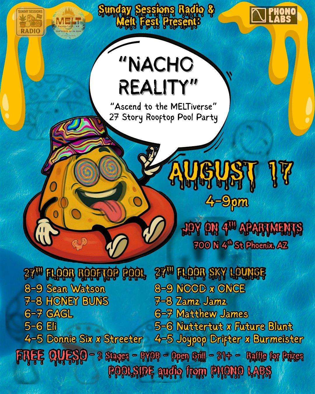 "Nacho Reality" 27th Floor Rooftop Pool Party, 17 August | Event in Phoenix | AllEvents