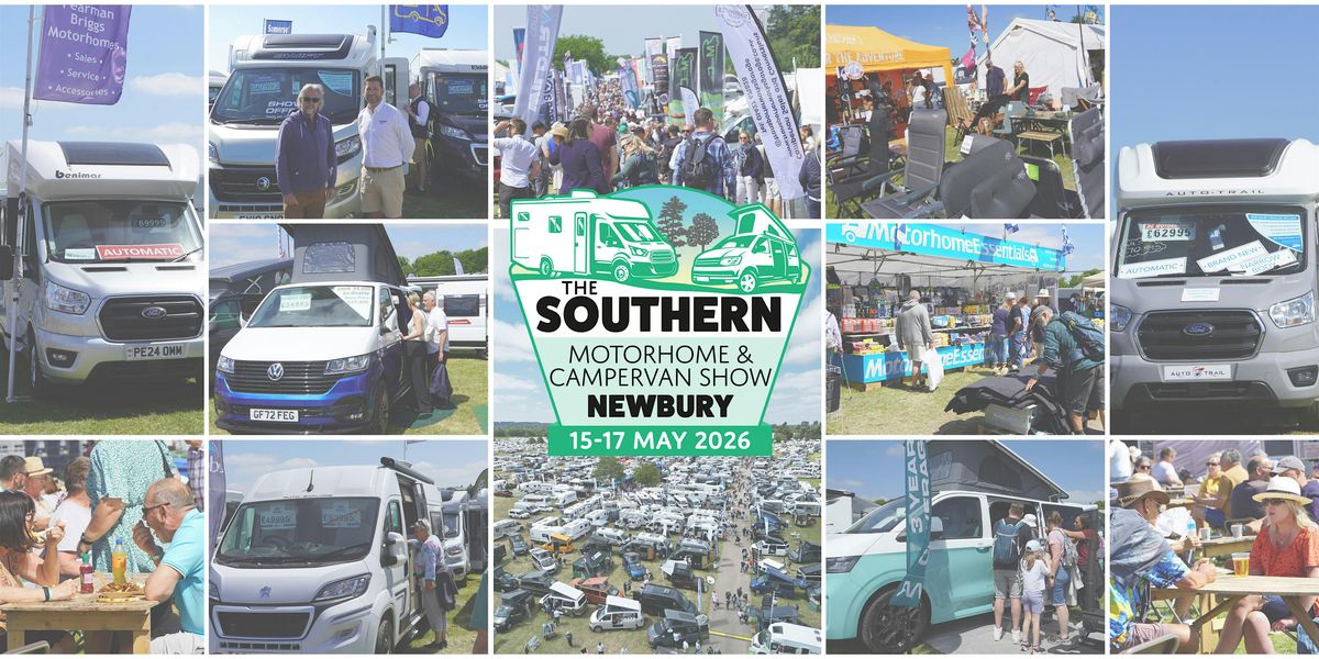The Southern Motorhome & Campervan Show 2026 - Day Tickets, 15 May | Event in Hermitage | AllEvents