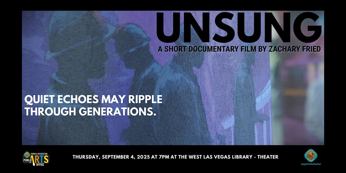 UNSUNG by Zachary Fried, 4 September | Event in Las Vegas | AllEvents
