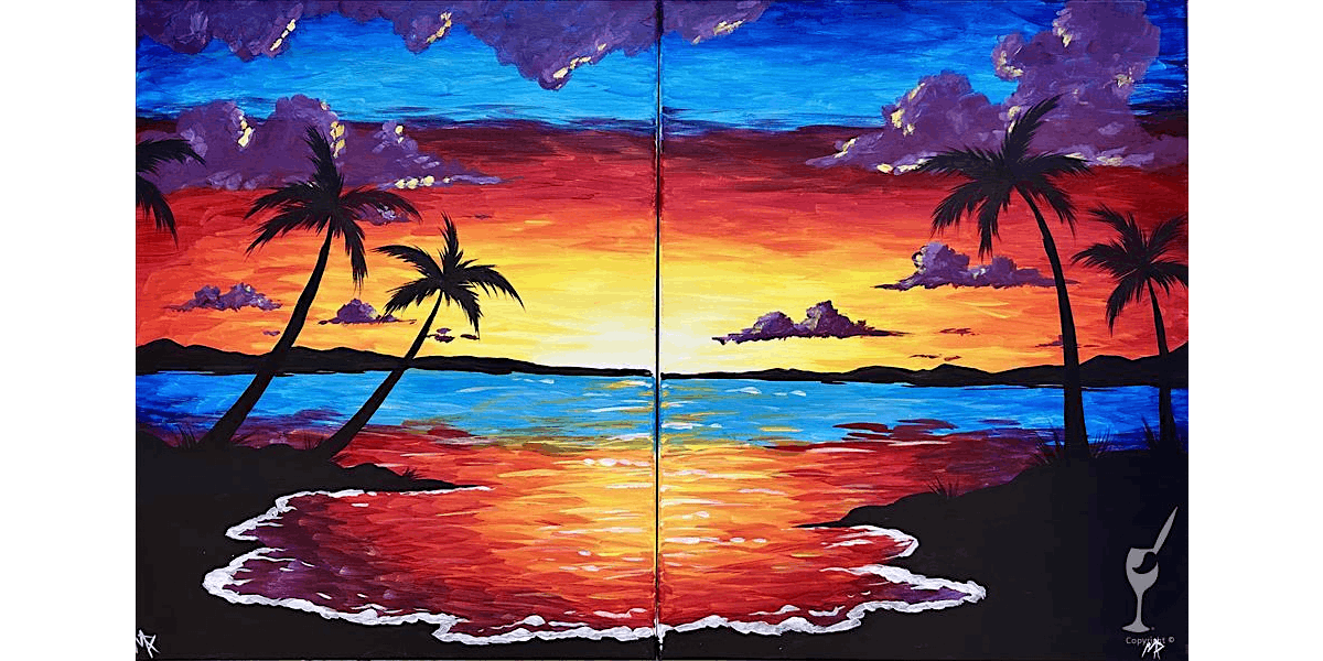 Beach Walk at Sunset - Paint and Sip in Houston | Classpop!™, 16 August | Event in Houston | AllEvents