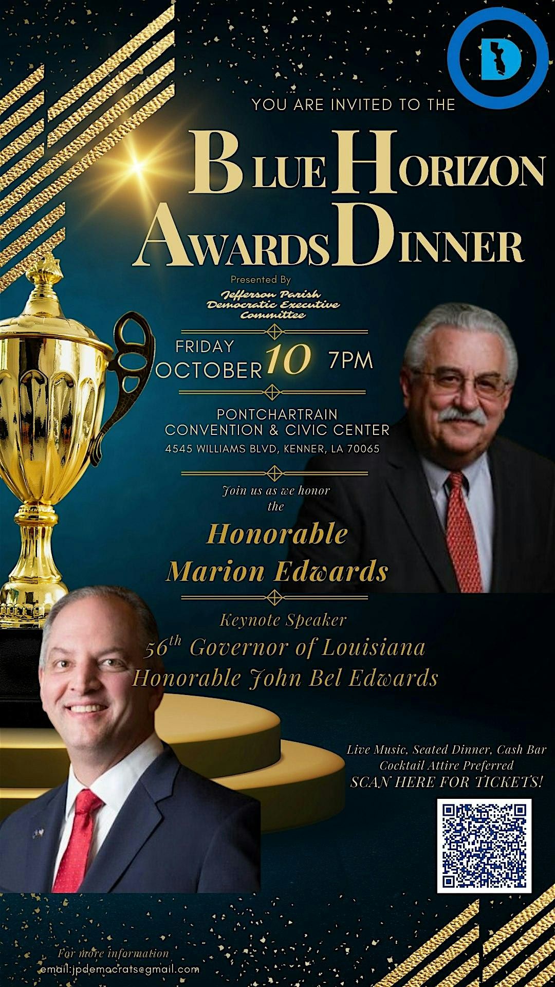 Blue Horizon Awards Dinner, 10 October | Event in Kenner | AllEvents