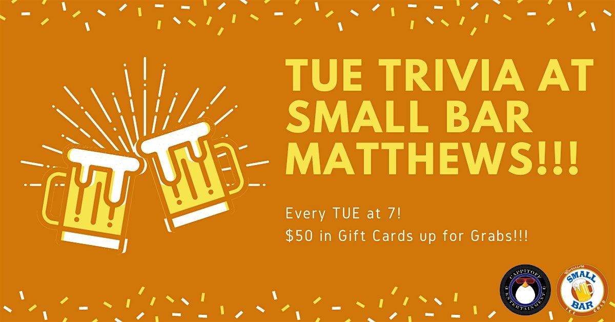 Tuesday Trivia at Small Bar Matthews | Event in Stallings | AllEvents