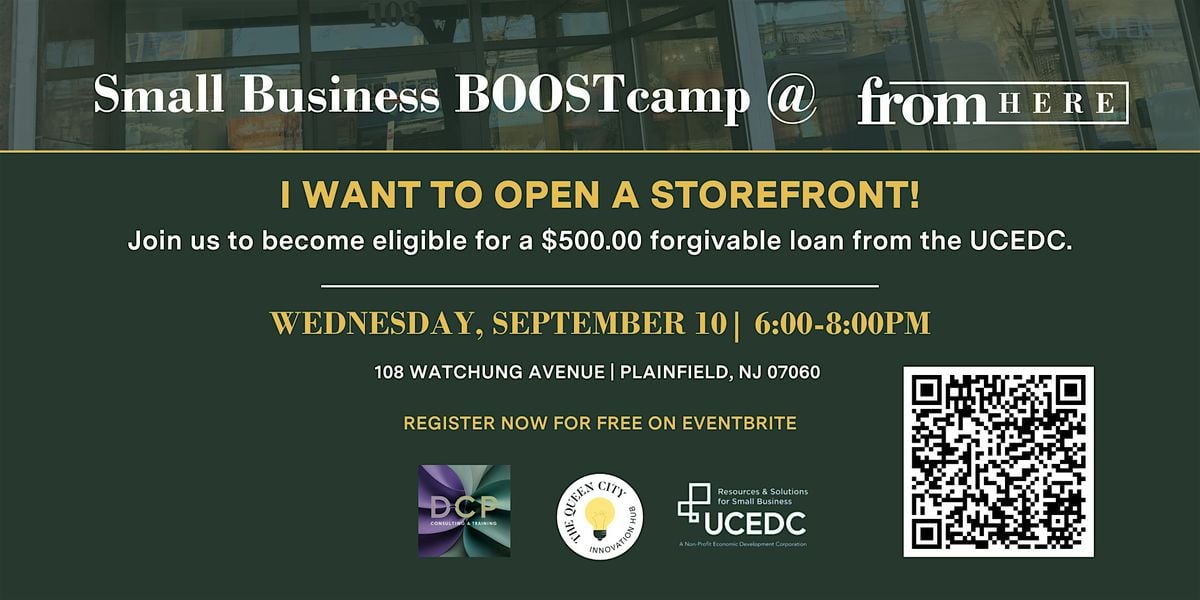 Small Business BOOSTcamp @ from HERE, 10 September | Event in Plainfield | AllEvents