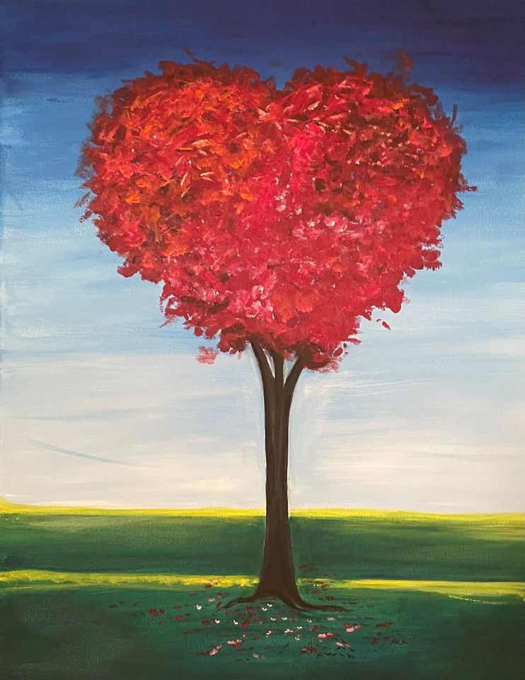 Fishers Paint Party Heart Tree, MashCraft Fishers, January 24 2024