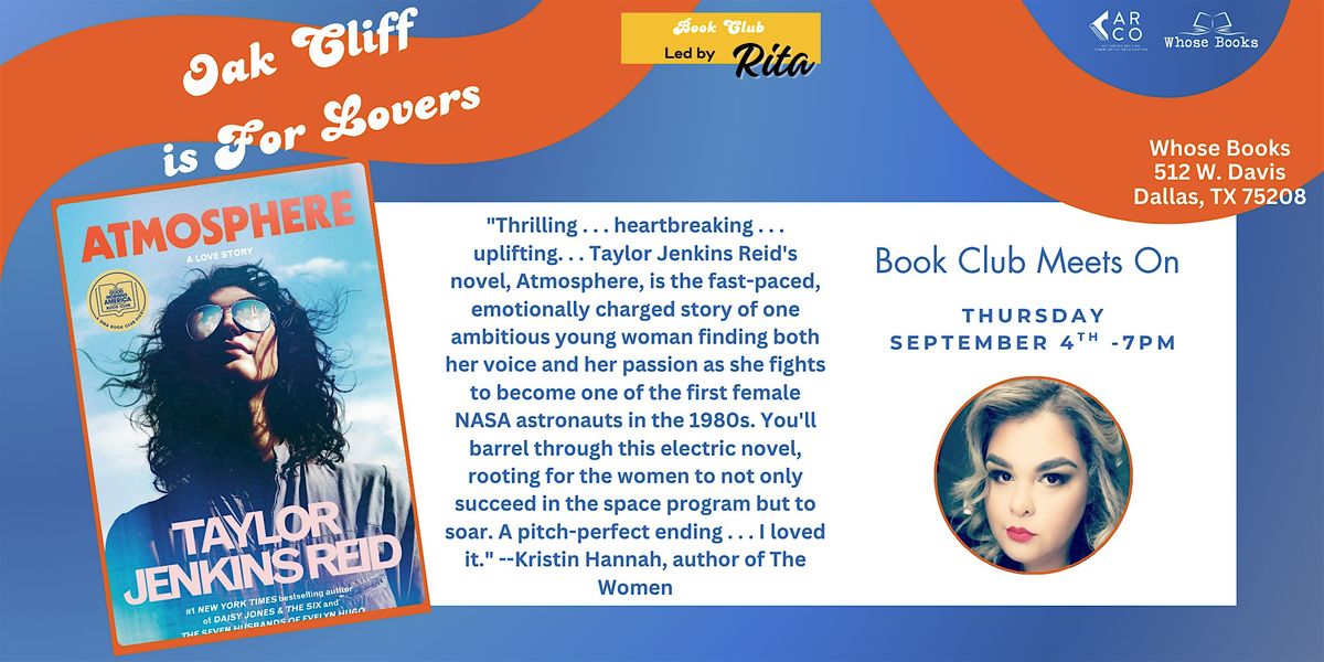Oak Cliff Is For Lovers Book Club, 4 September | Event in Dallas | AllEvents