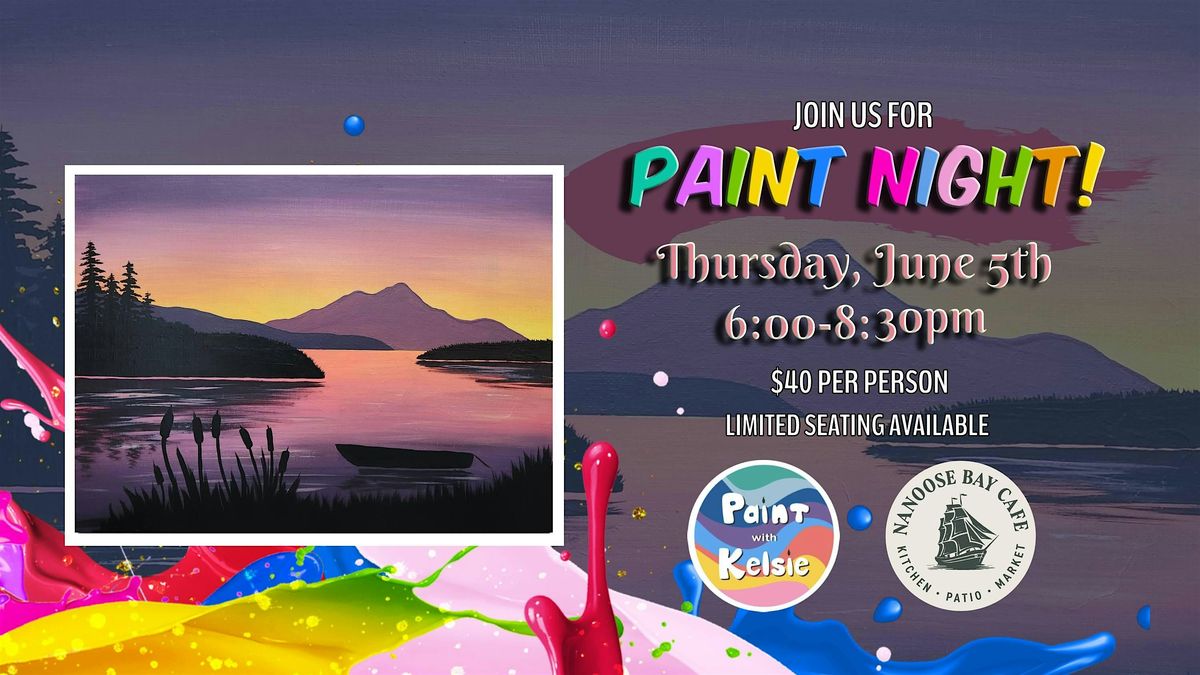 Paint Night At Nanoose Bay Cafe, 5 June | Event in Nanoose Bay | AllEvents