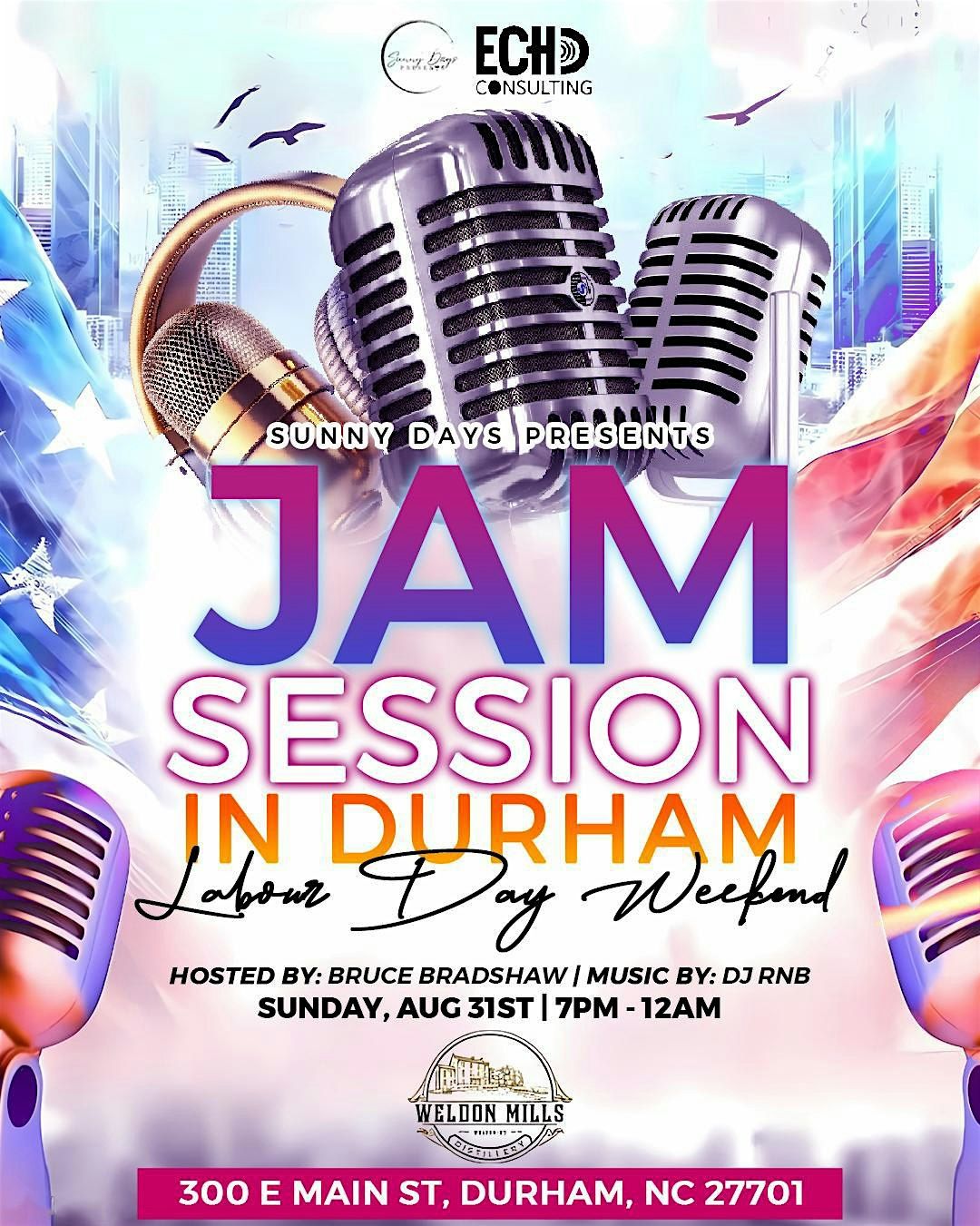Sunny Days Presents Jam Session Durham Edition, 31 August | Event in Durham | AllEvents