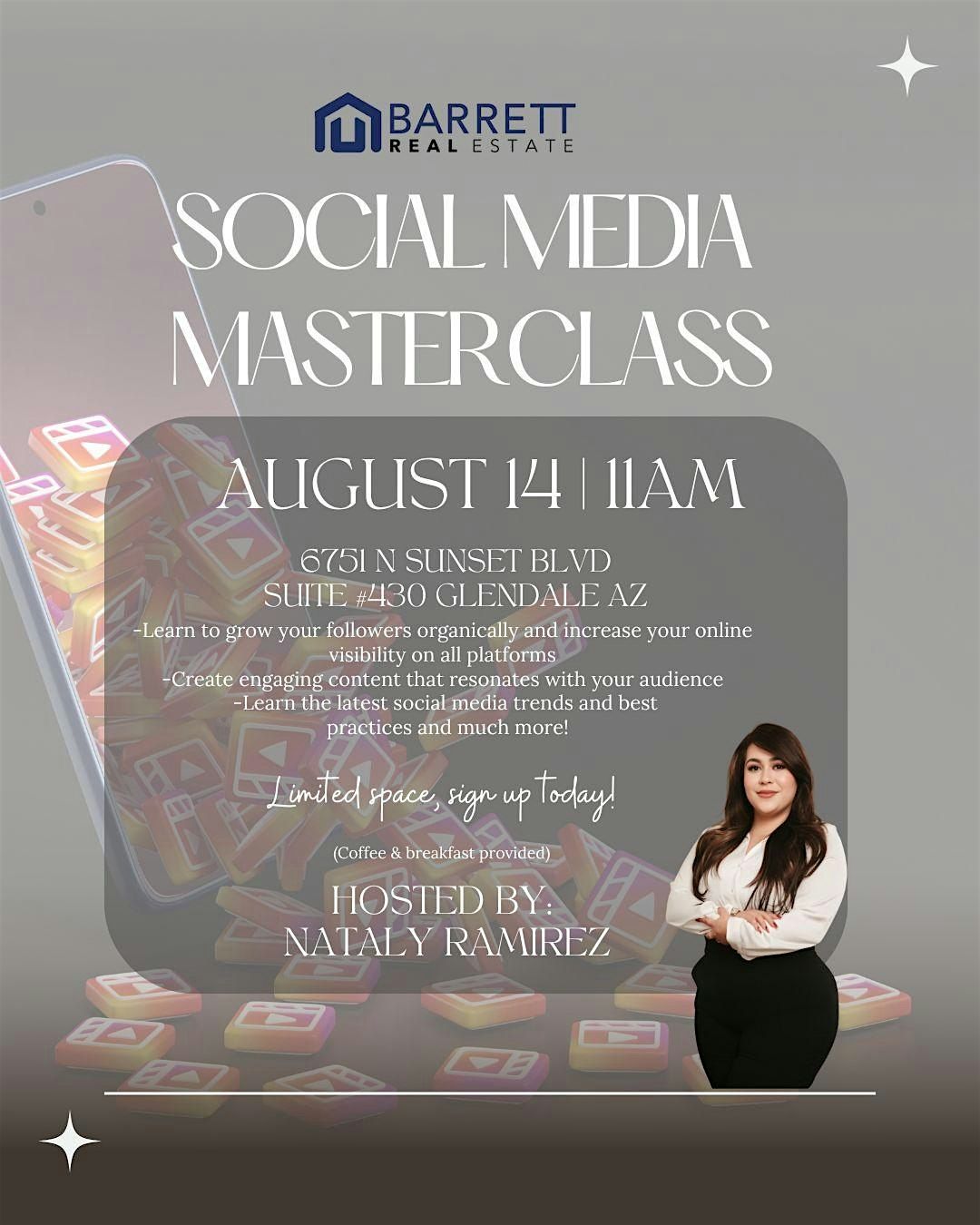 SOCIAL MEDIA MASTERCLASS, 14 August | Event in Glendale | AllEvents
