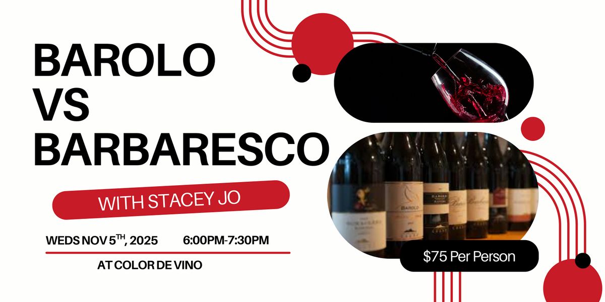 Barolo Vs Barbaresco with 2581 Selection's Stacey Jo, 5 November | Event in Edmonton | AllEvents