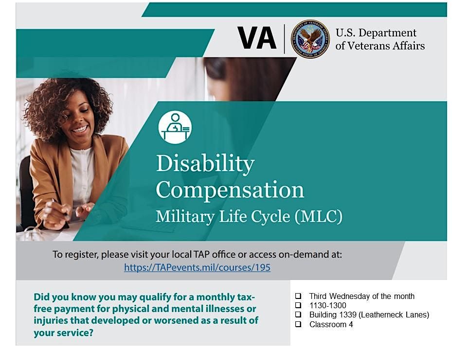 VA Military Life Cycle - Disability Compensation, 15 October | Event in Oceanside | AllEvents