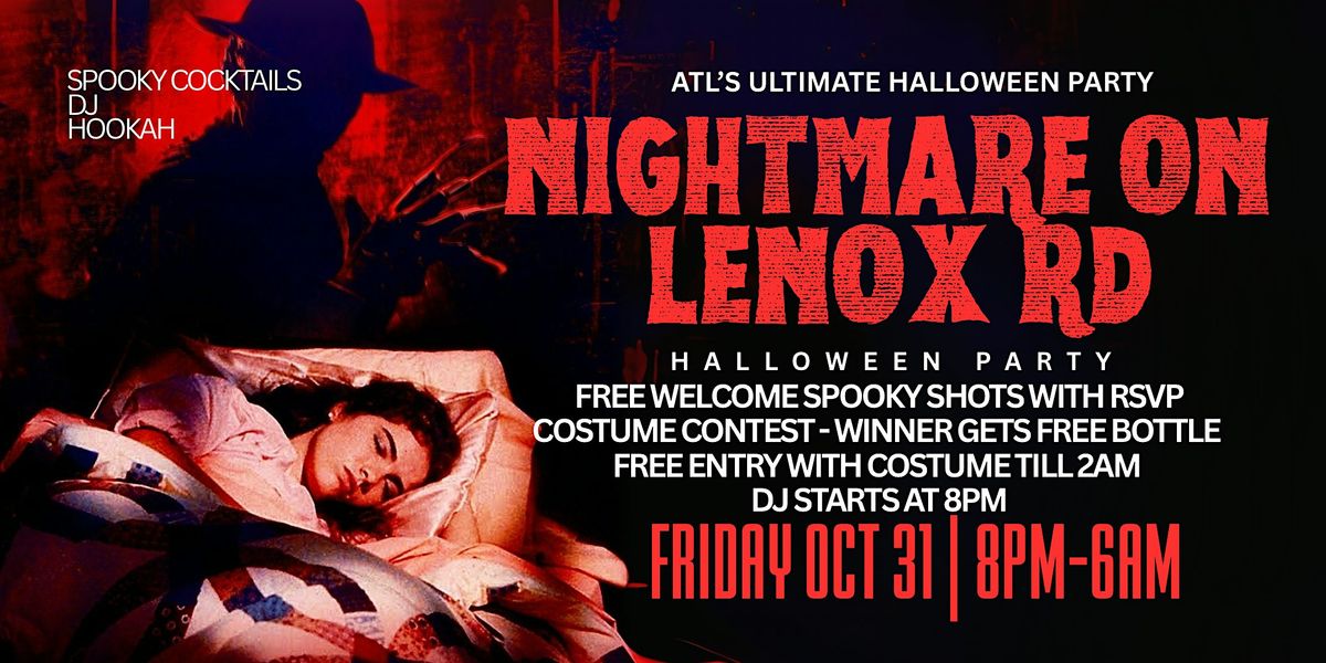 Nightmare on Lenox Rd: Halloween Party (Free Spooky Shot with RSVP), 31 October | Event in Atlanta | AllEvents