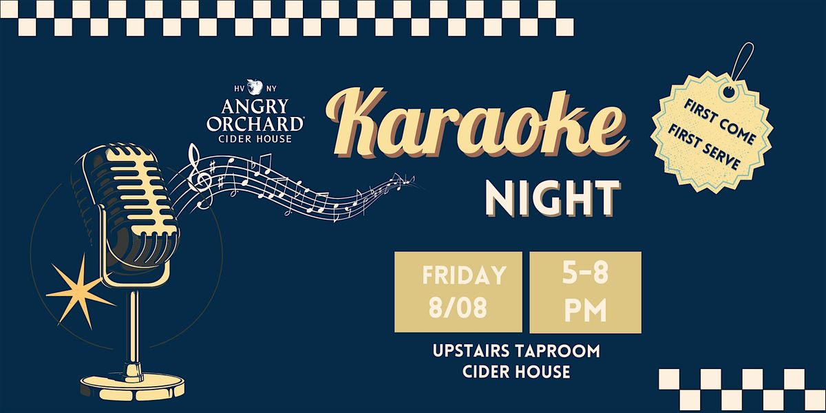 Karaoke Night at Angry Orchard, 8 August | Event in Walden | AllEvents
