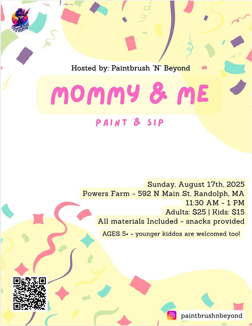Mommy & Me - Sip & Paint, 17 August | Event in Randolph | AllEvents