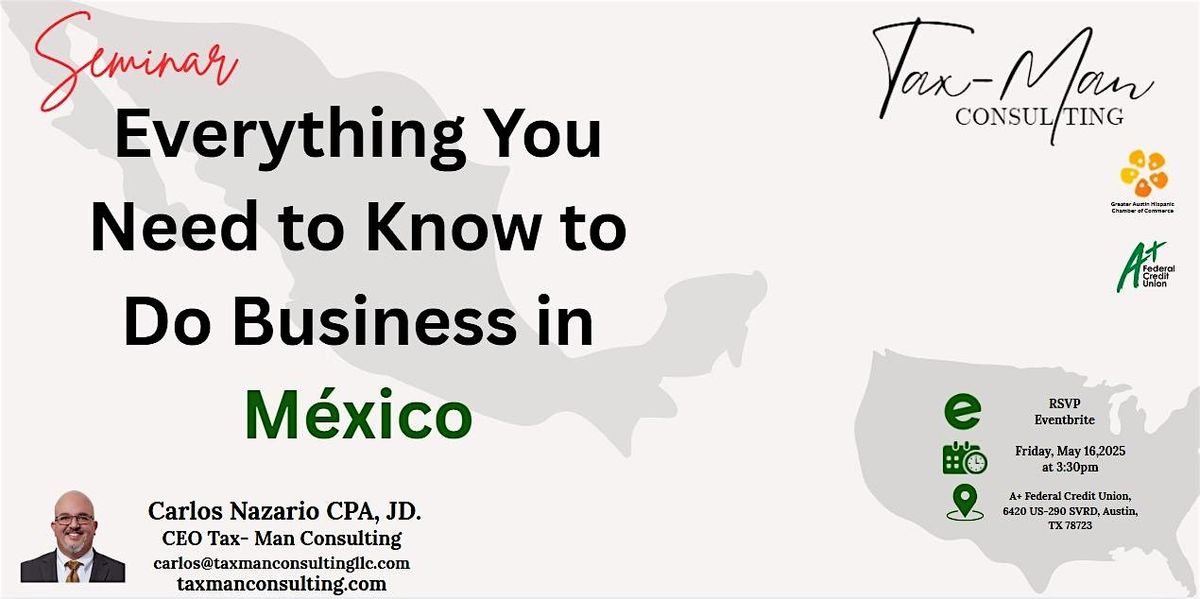 Everything you need to know to do business in Mexico | Event in Austin | AllEvents