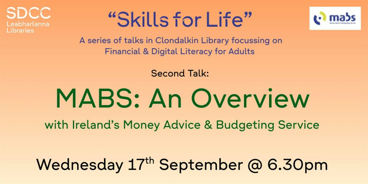 MABS: An Overview - with Ireland’s Money Advice & Budgeting Service | Event in Dublin 22 | AllEvents